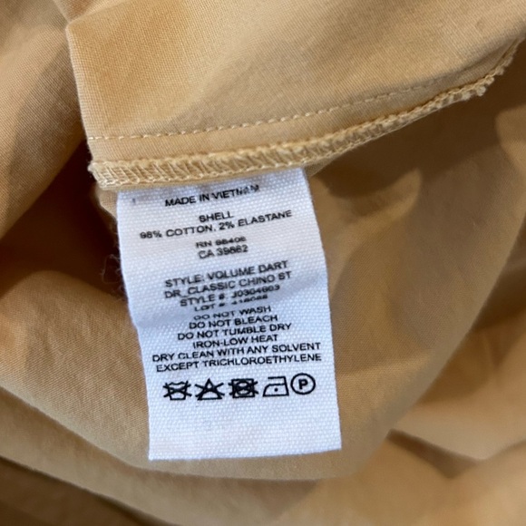 Theory Classic Chino Volume Dart Yellow Dress - Picture 11 of 11